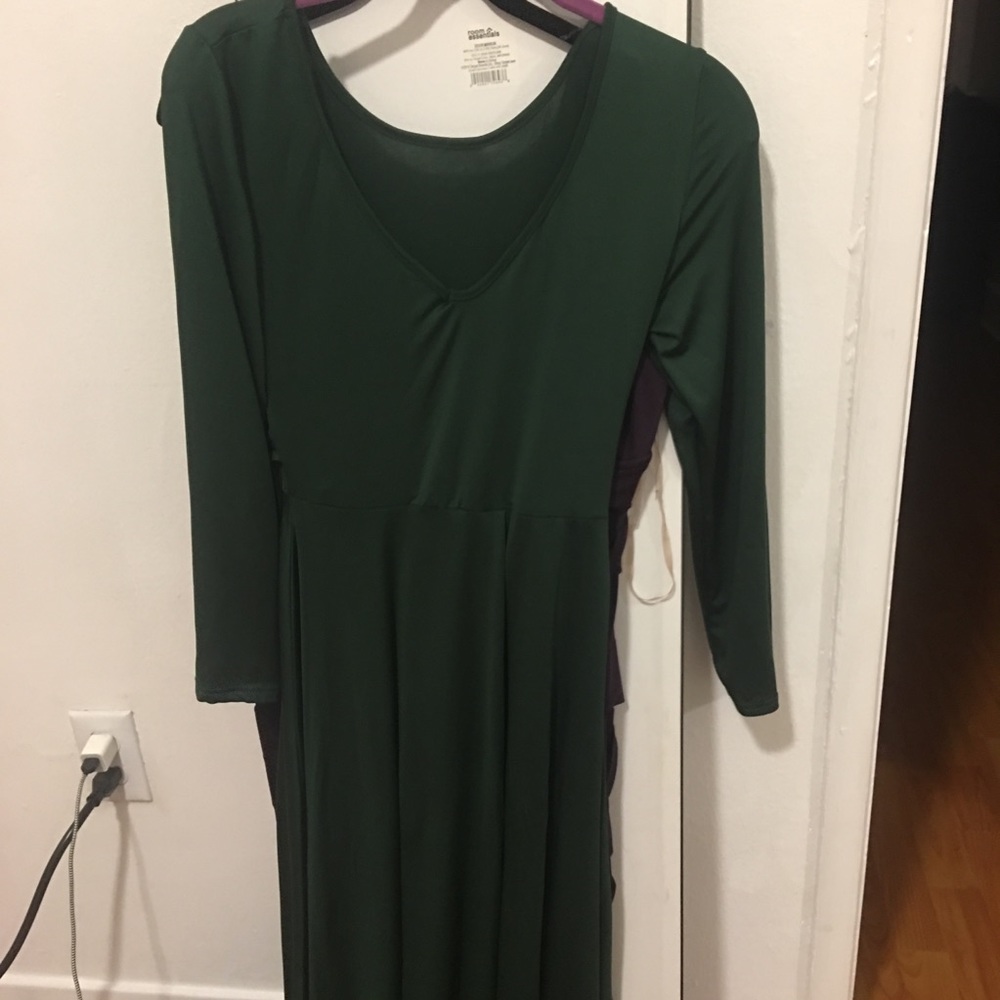 Emerald green long sleeve dress